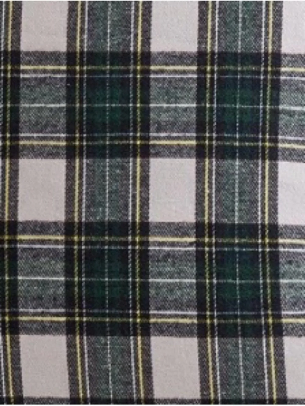 SCOTTISH PLAID Euro Shams LARGE 26x26” (2-Pack) GREEN WHITE